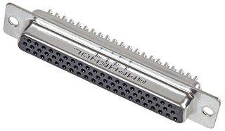 AMPHENOL COMMUNICATIONS SOLUTIONS L77HDC62S D Sub Connector, High Density, Receptacle, HD, 62 Contacts, DC, Solder Cup