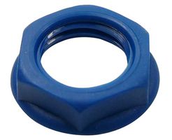 CLIFF ELECTRONIC COMPONENTS CL1412 Connector Accessory, Blue Nylon Nut, 7/16" UNF, Cliff Electronic S2 Series 6.35mm Jack Sockets, S2