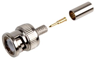MULTICOMP PRO MC002844 RF / Coaxial Connector, BNC Coaxial, Straight Plug, Crimp, 50 ohm, RG59/U, Brass