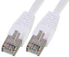 PRO SIGNAL PSG91655 Ethernet Cable, STP, Cat5e, RJ45 Plug to RJ45 Plug, White, 15 m, 49 ft
