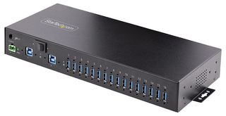 STARTECH 5G16AINDS-USB-A-HUB USB Hub, 16-Port Industrial USB 3.0 Hub 5Gbps, Mountable, USB Charging, Dual-Host Switch