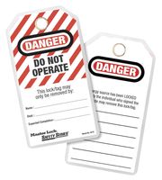 MASTER LOCK 497A Do Not Operate Tags, 12 Pack
