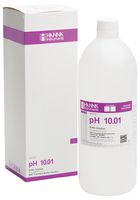 HANNA INSTRUMENTS HI-7010/1L Calibration Solution, 10.01 pH @ 25°C, Liquid, Bottle, 1 l