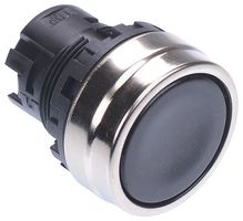 IDEC YW4B-A1B Switch Actuator, Metal, Black, Idec Dia 22mm YW Series Pushbutton Switches, IP65, YW4-A1x Series
