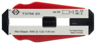 CK TOOLS T3756 20 Precision Wire Stripper for 0.2mm Diameter Wire and Depth Stop Adjustable up to 50mm