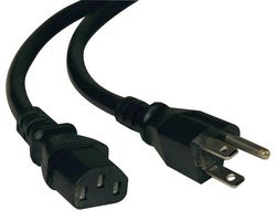 EATON TRIPP LITE P006-003 POWER CORD, NEMA 5-15P/IEC C13, 3FT, 10A
