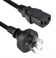 QUALTEK ELECTRONICS 390004-01 POWER CORD, IRAM 2073 PLUG-IEC C13, 1.8M