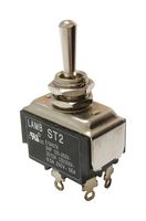 E-SWITCH ST2W6D00. TOGGLE SW, DPDT, 20A, 125VAC, PANEL