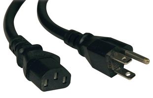 EATON TRIPP LITE P006-001 POWER CORD, NEMA 5-15P/IEC C13, 1FT, 10A