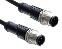 AMPHENOL LTW M12A08ML-12AML-SBA05. CBL ASSY, 8P M12 PLUG-PLUG, 500MM