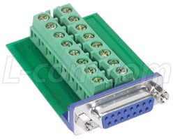 L-COM DGB15FT. D SUB CONNECTOR, STANDARD, RECEPTACLE, 1