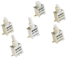 E-SWITCH 800BWSP9SM6RE. PUSHBUTTON SWITCH, SPST, 3A, 20VAC, 20VD