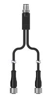 BANNER ENGINEERING S15YA4-M124-M124-0.2M. SENSOR SPLITTER, 4P M12 PLUG-2XM12 RCPT