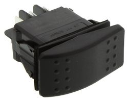 CARLING TECHNOLOGIES VLBAS00C-AZC00-000 ROCKER SWITCH, DPDT, 15A, 24V, BLACK