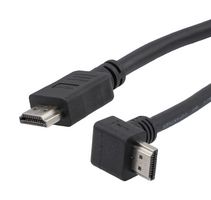 L-COM HD21ZRAU-MM-BLK-1M HDMI 2.1 CABLE, M/RA-UP-M, LSZH, BLK, 1.0M 52AK0515