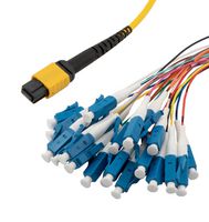 L-COM MPF24OS2-09LCR-10 FIBRE CORD, MPO JACK TO LC, 24FIBRES,10M
