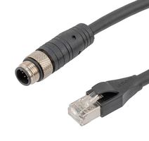 L-COM TRG862-P6B-3M SENSOR CORD, M12 PLUG-RCPT, 9.8FT
