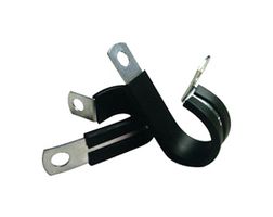 ESSENTRA COMPONENTS SPN-18 SCREW MOUNT CABLE CLAMP, BLK, STEEL/TPE