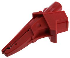 CAL TEST ELECTRONICS CT2392A-2. ALLIGATOR CLIP-4MM BANANA JACK, 20A, RED