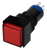 MULTICOMP PRO MP-PB5-AB3BR112V-IP40-8. PB SW, SPDT, 0.5A/0.1A/220V, PANEL, RED