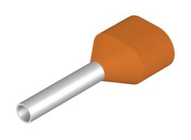 WEIDMULLER 9037200000. TERMINAL, TWIN WIRE, 20AWG, ORANGE