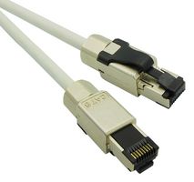 STEWART CONNECTOR CA81-020M-01 ENET CABLE, RJ45-RJ45 PLUG, CAT8.1, 2M