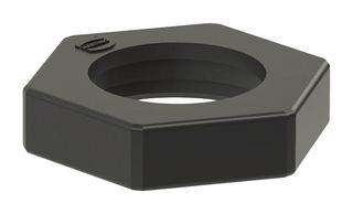 HARTING 19590202102. FIXING NUT, CONN, THERMOPLASTIC, BLACK