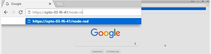Figure 4: URL to open localhost (Groov EPIC device) on the remote system (computer)