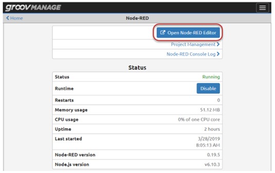Figure 3: Open Node-Red editor